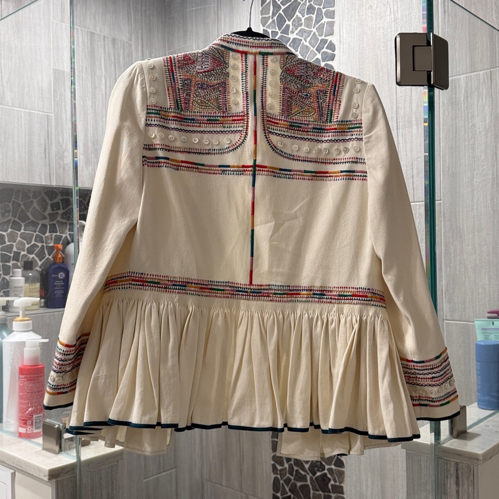 Talitha embroidered peplum hem jacket size 12 - Picture 3 of 3